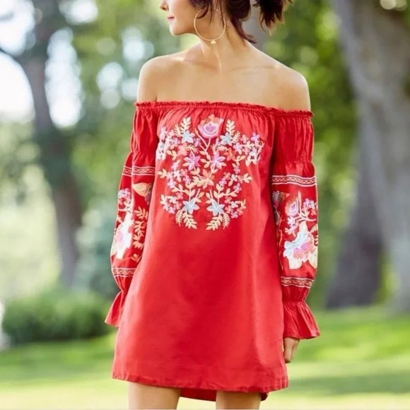 Free People Fleur du Jour Embroidered Mini Dress - Picture 2 of 7